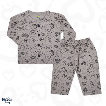 Night Suit For Baby – Grey Travel Design